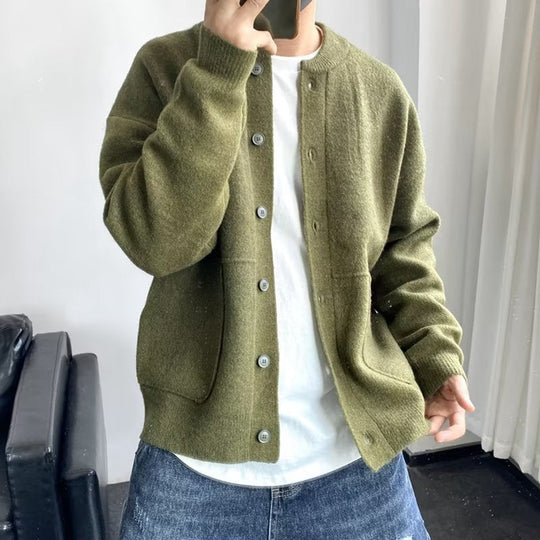 CESARE™ Men's refined sweater with button closure