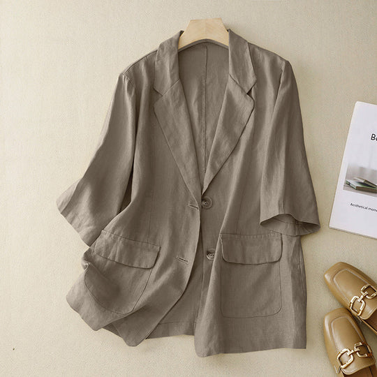Laurienne™ | Lightweight Linen Blazer