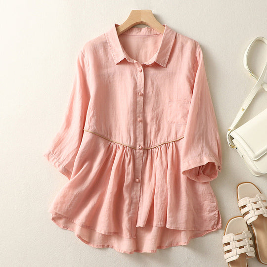 Laurienne™ | Buttoned Flared Blouse