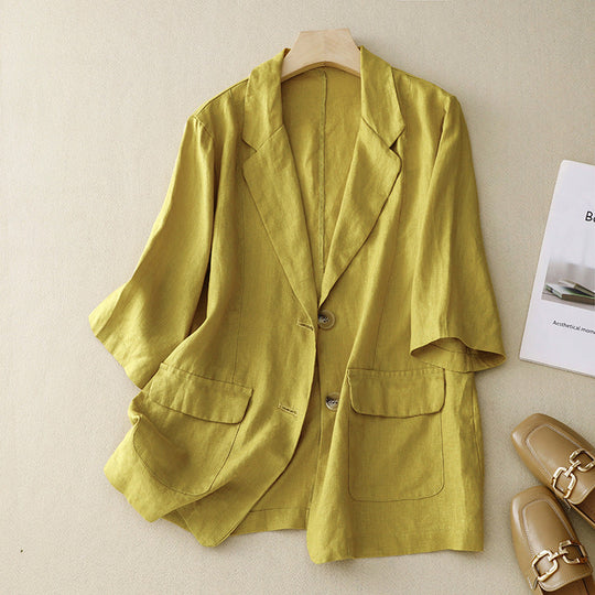 Laurienne™ | Lightweight Linen Blazer