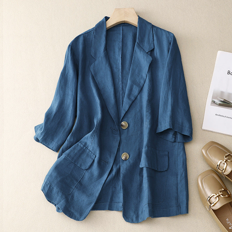 Laurienne™ | Lightweight Linen Blazer