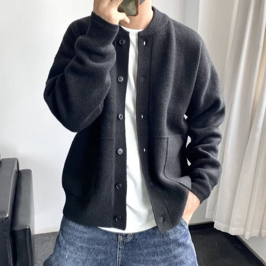 CESARE™ Men's refined sweater with button closure