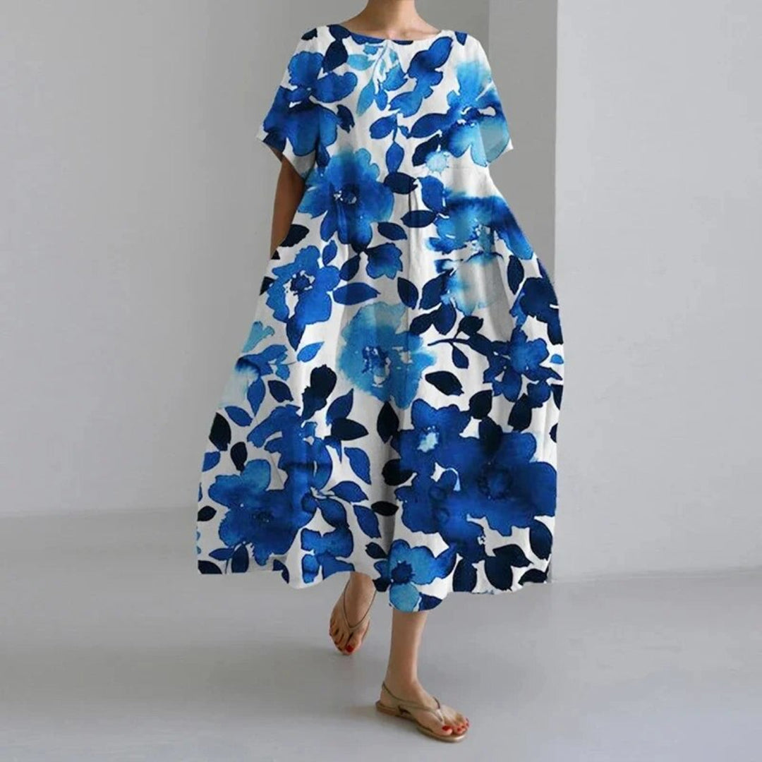 Amelia™ Cotton Bohemian Floral Dress