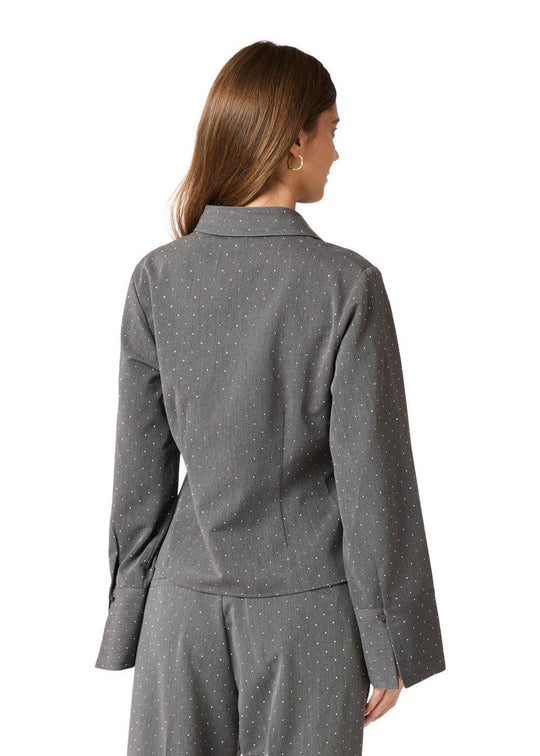 Rosa Bedazzled Shirt - Grey