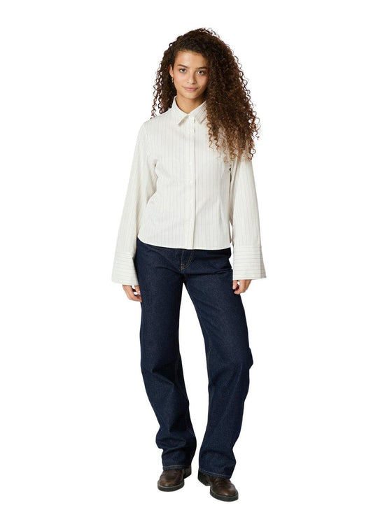Rosa Pinstripe Shirt - White