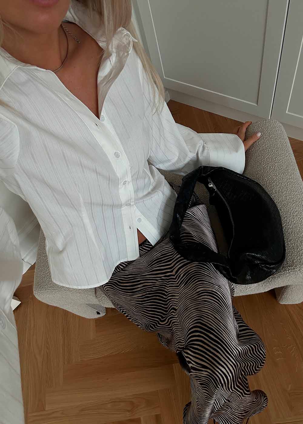 Rosa Solid Shirt - White