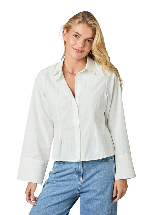 Rosa Solid Shirt - White