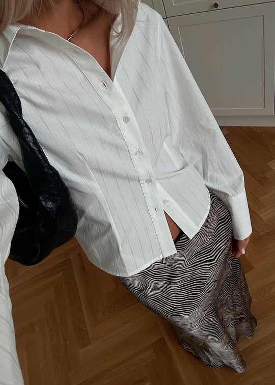 Rosa Solid Shirt - White