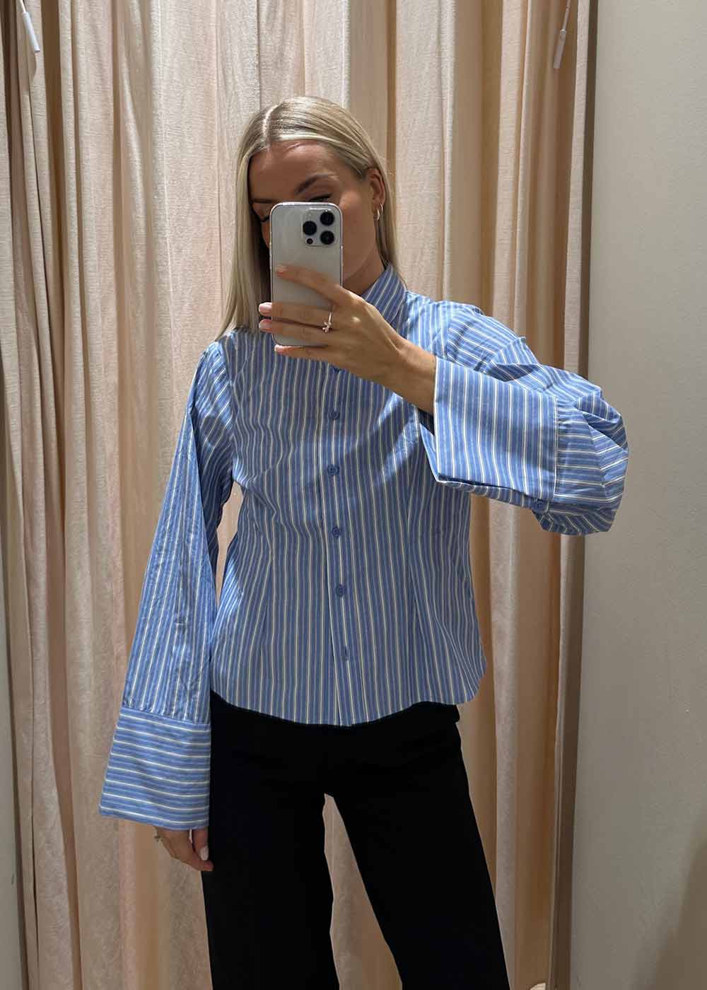 Rosa Stripe Shirt - Blue