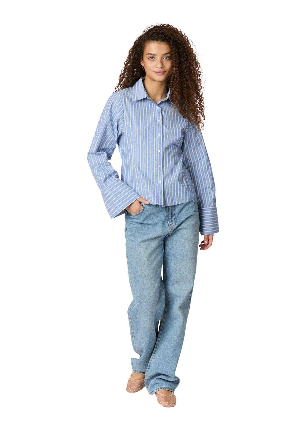 Rosa Stripe Shirt - Blue