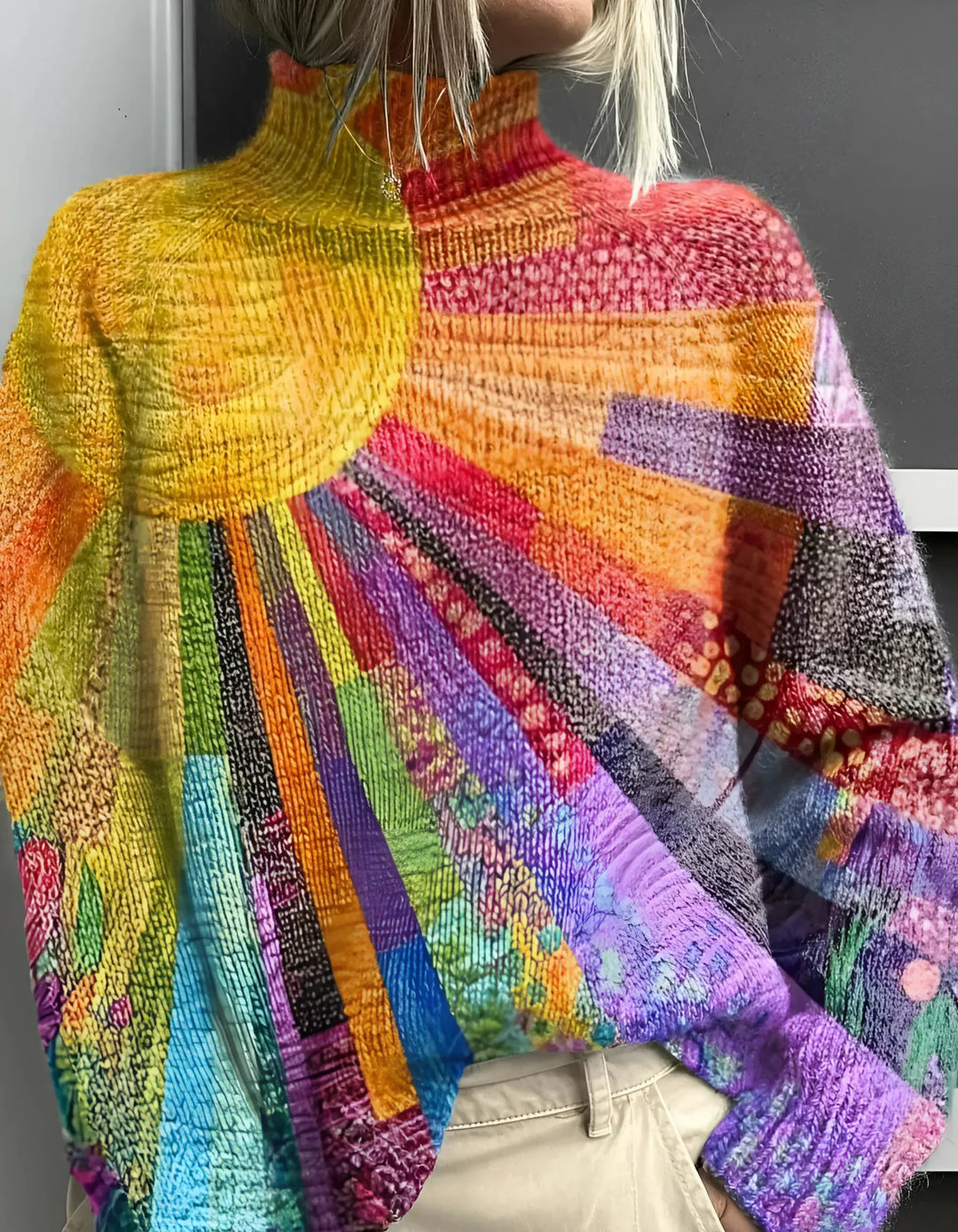 Abélia - Colorful, cheerful turtleneck