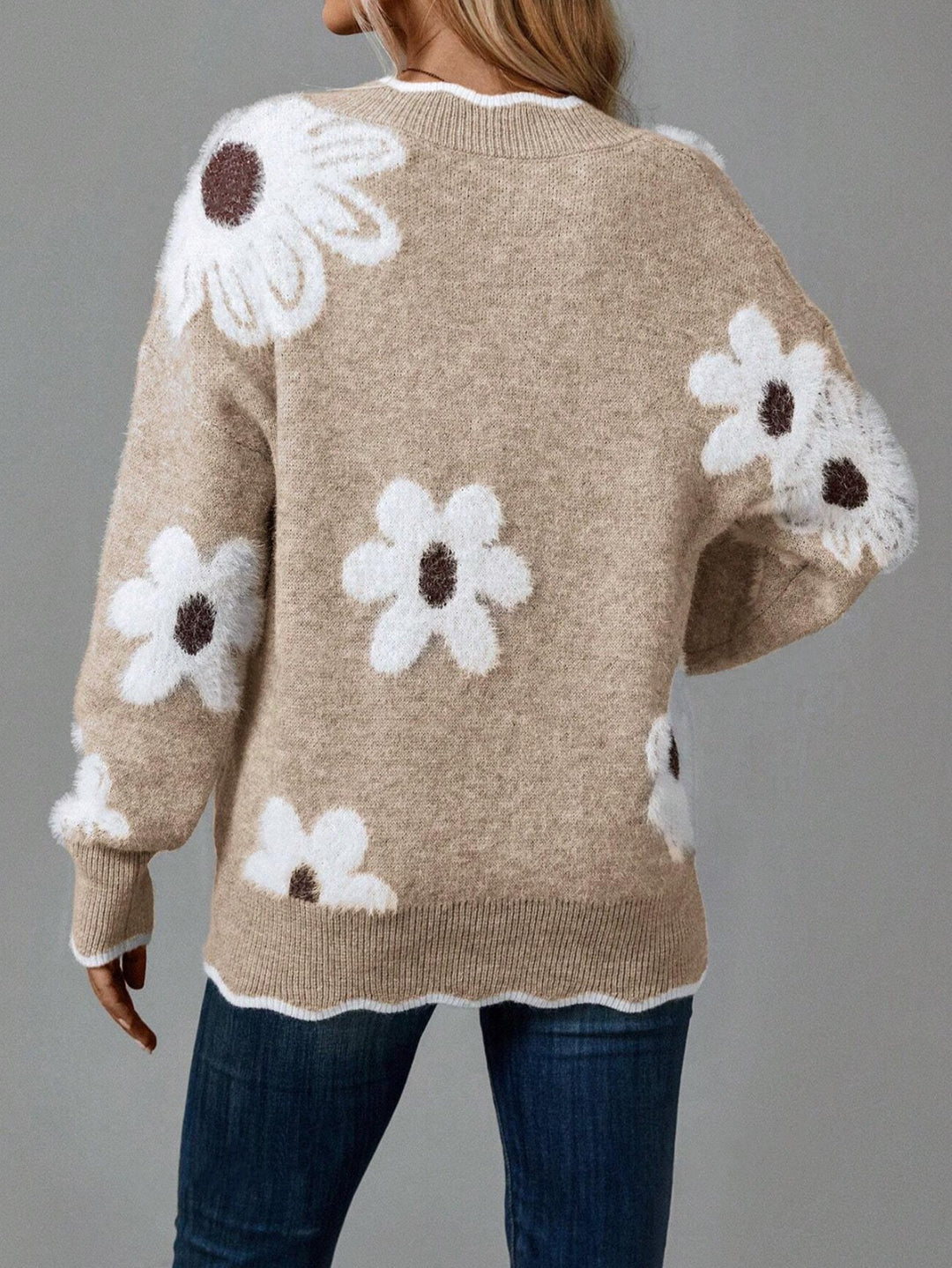 Aniela™ Cashmere Bloom Sweater