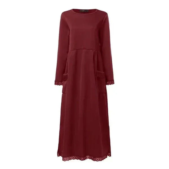 Doris™ Wool & Cotton Maxi Dress