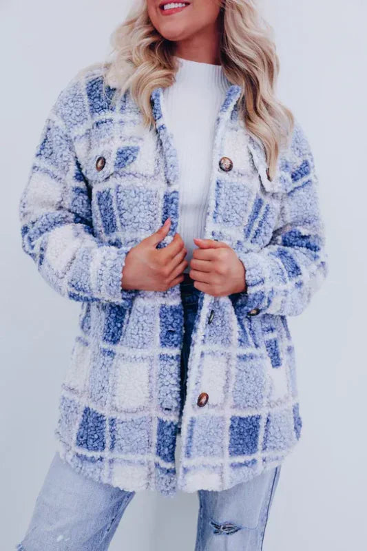 Giovana™ Polar Fleece Plaid Jacket