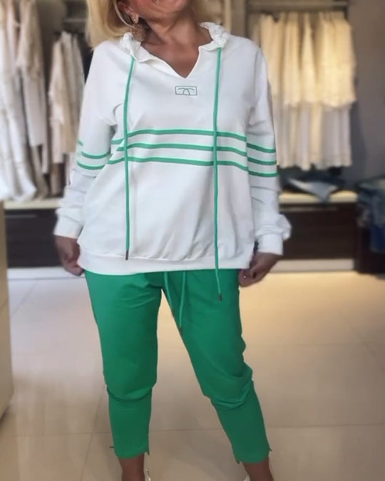 Mira™ Striped Pants and Matching Hoodie Set