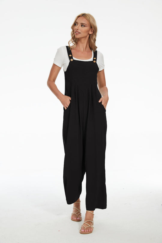 Plus Size Wide Leg Overalls Jumpsuit