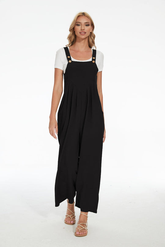 Plus Size Wide Leg Overalls Jumpsuit