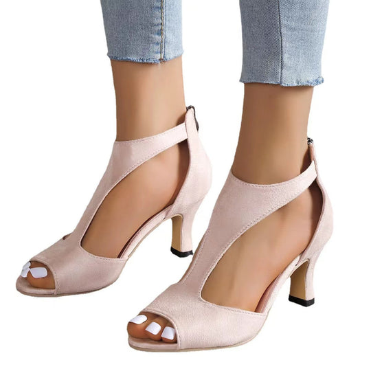 Dani™ Sleek Fishpattern High Heels with Back Zip