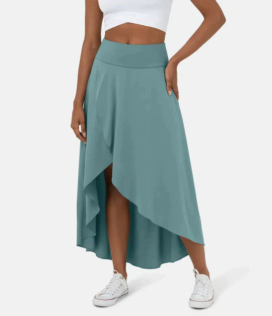 Amara™ Midi Skirt with High Waist and Low Ruffle