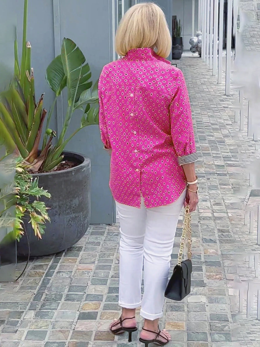 Marika™ Elegant Cotton Linen Shirt