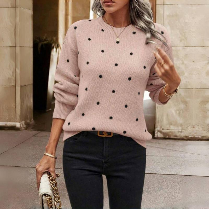 Gyn™ Casual Polka Dot Knit Sweater