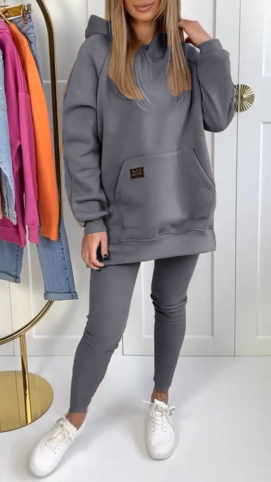 Luna™ Lounge Set - Hooded Slit Casual Suit