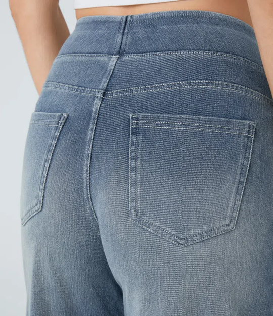 Ella™ High-Waist Stretch Wide-Leg Jeans