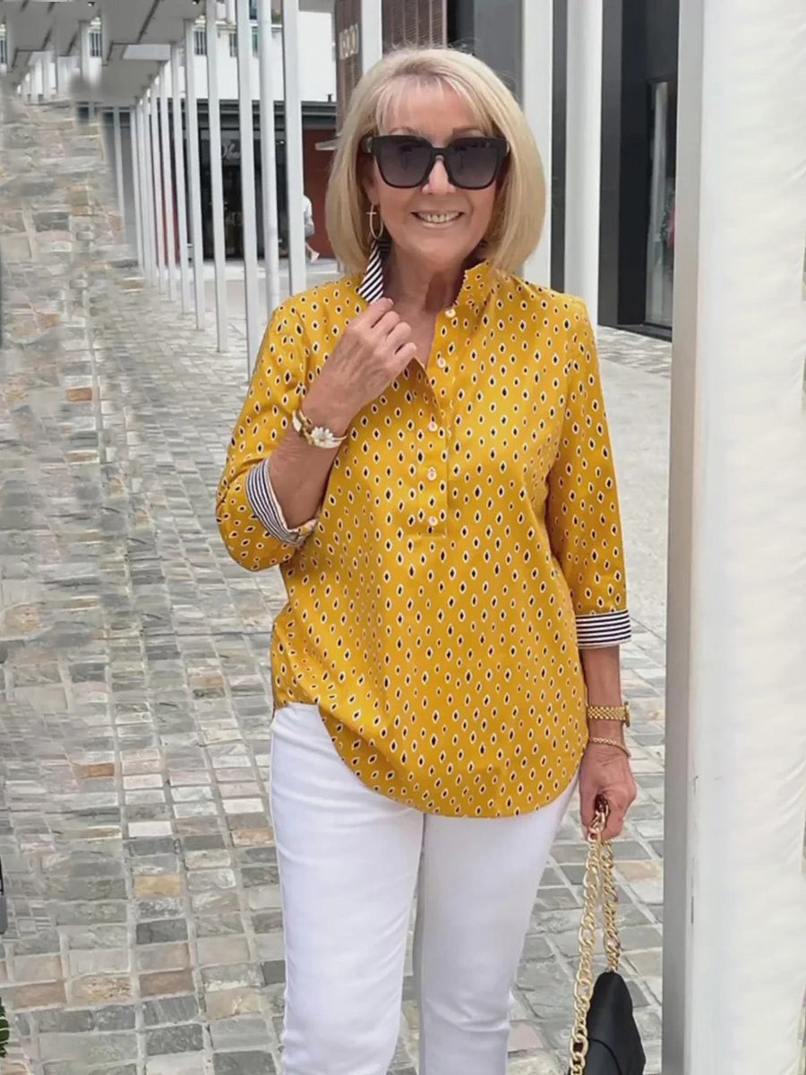 Marika™ Elegant Cotton Linen Shirt