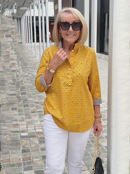 Marika™ Elegant Cotton Linen Shirt