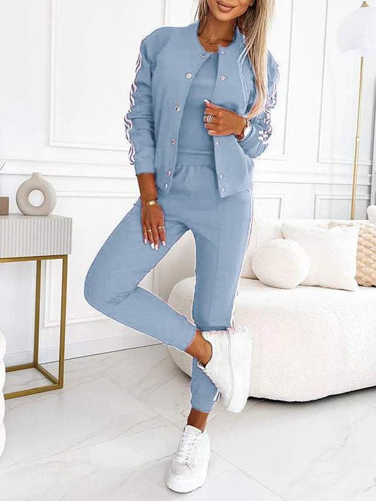 Alex™ Sport Set - Women's three-piece baseball jacket and pants