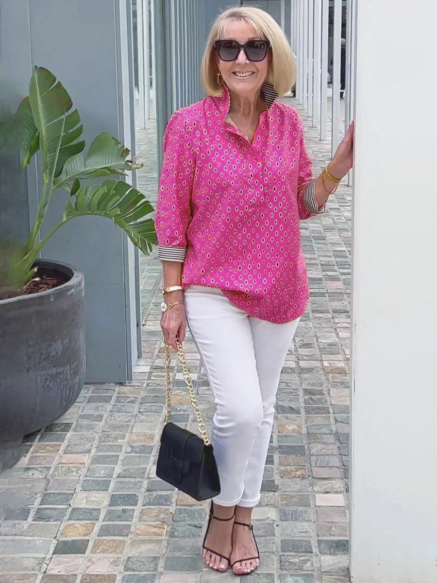 Marika™ Elegant Cotton Linen Shirt