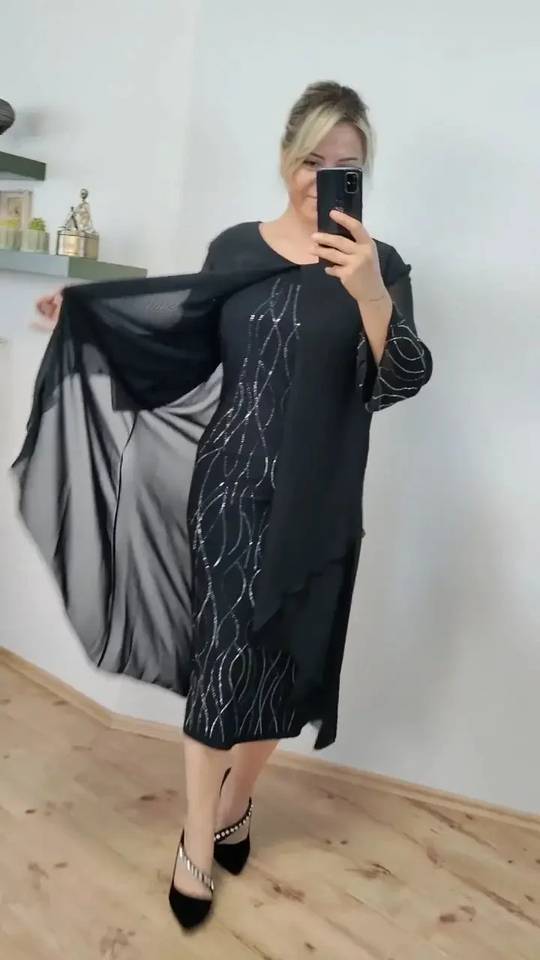 Moda™ Fashionable chiffon dress