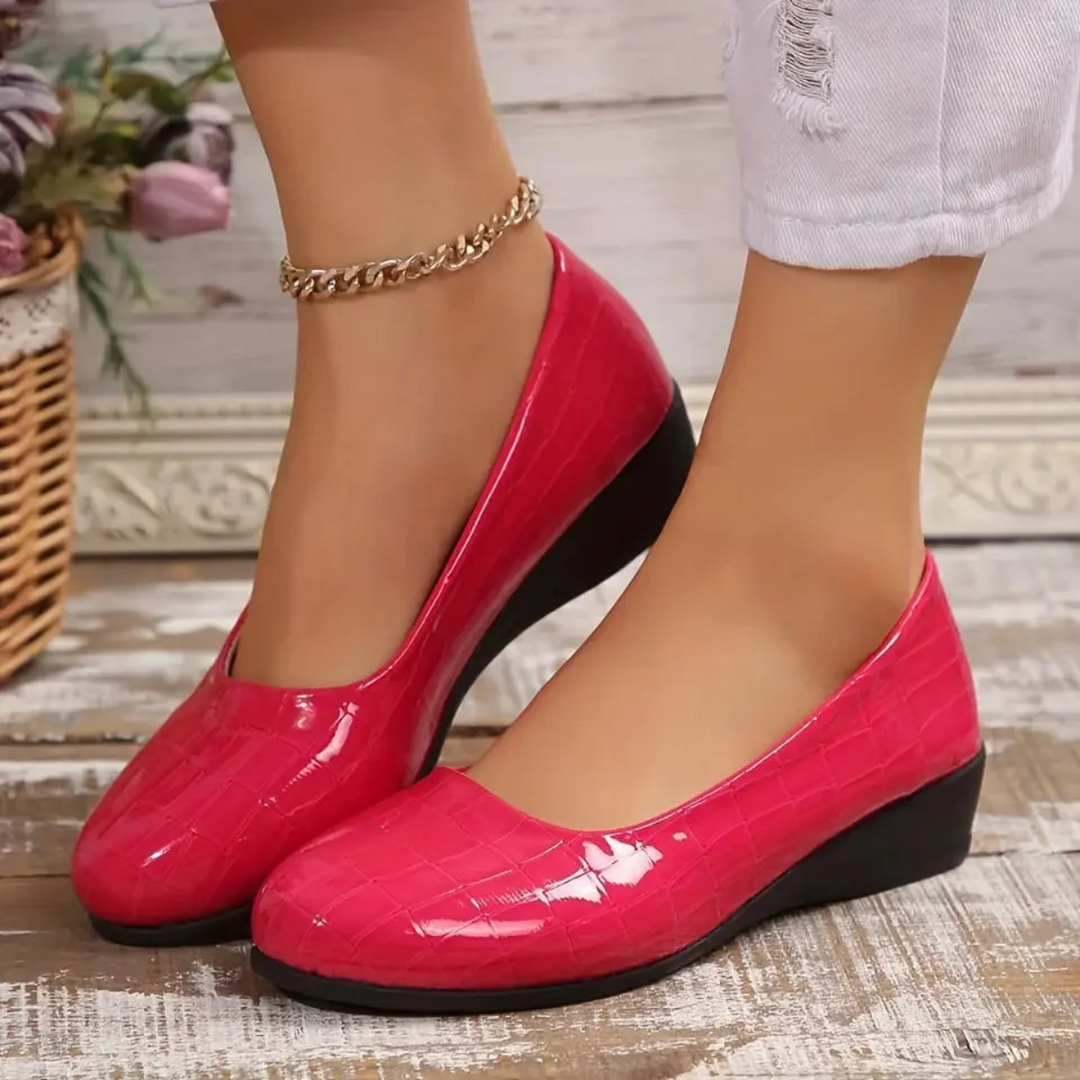 Orthopedic leather shoes, lightweight, non-slip, breathable for women