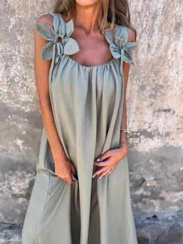 Roza™ Cotton Linen Bloom Dress