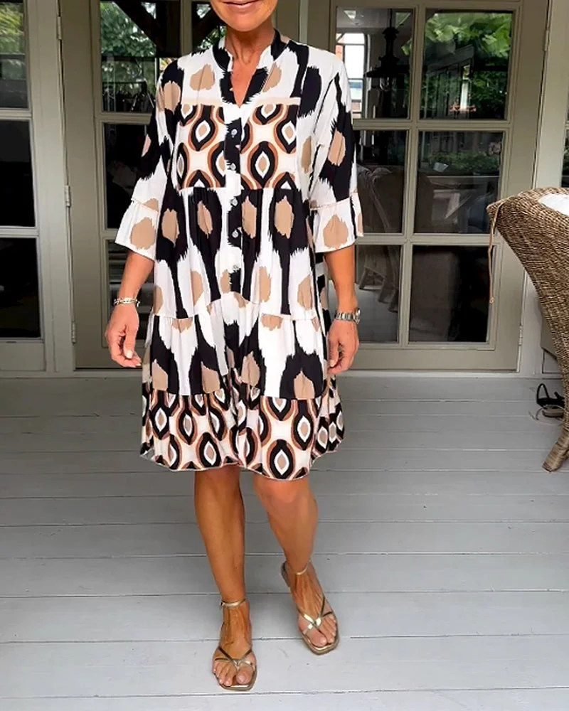 Mira™ Elegant Pattern Dress