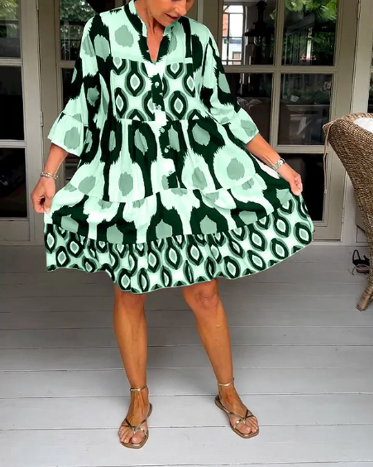 Mira™ Elegant Pattern Dress