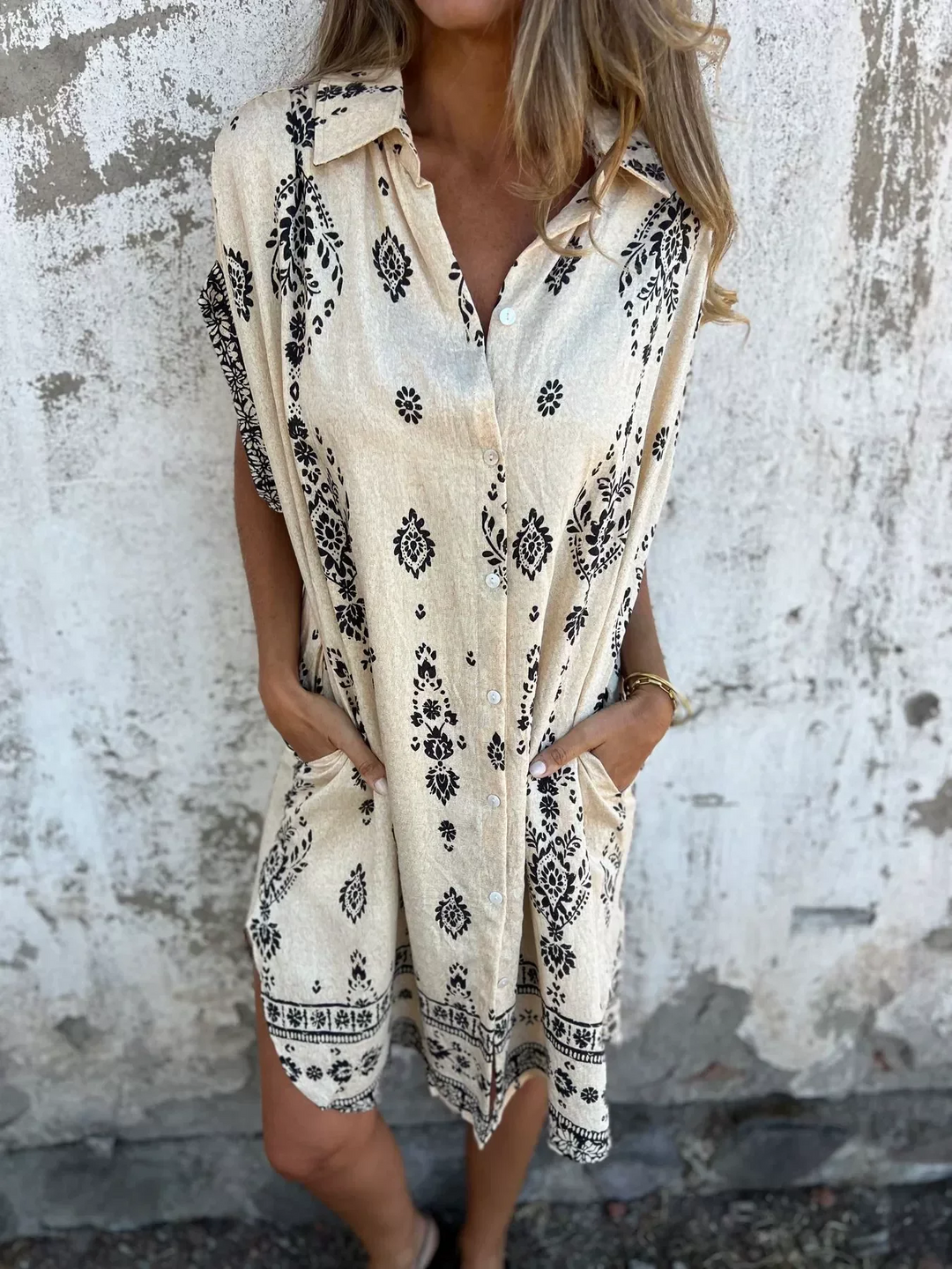 Noemi™ Relaxed Cotton and Linen Dress