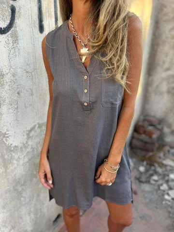 Klara™ Cotton and linen dress