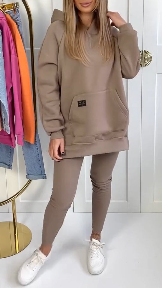 Luna™ Lounge Set - Hooded Slit Casual Suit
