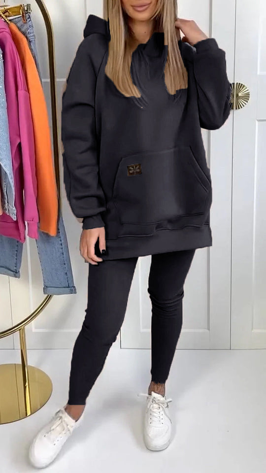 Luna™ Lounge Set - Hooded Slit Casual Suit