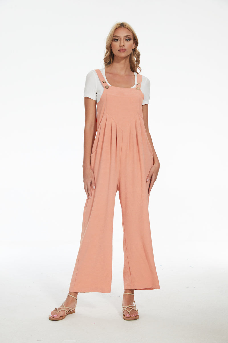 Plus Size Wide Leg Overalls Jumpsuit