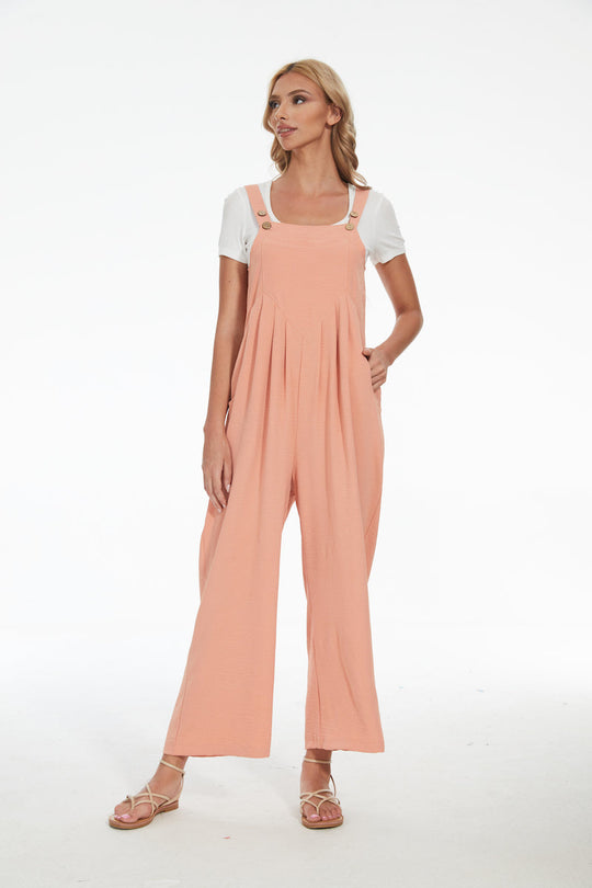 Plus Size Wide Leg Overalls Jumpsuit