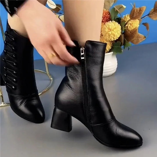 Kriza™ New stylish women's leather boots with zipper