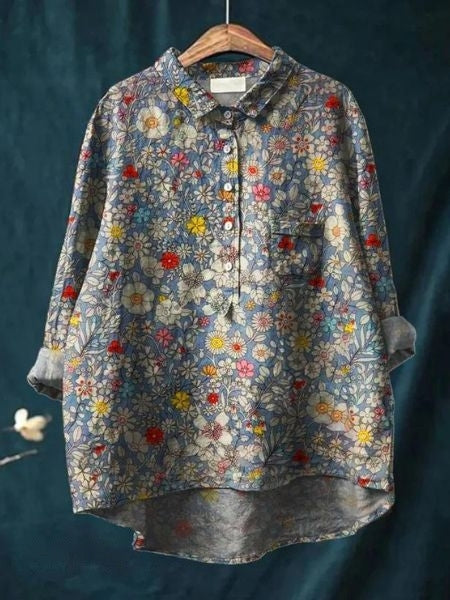 Donna™ Cotton Floral Shirt