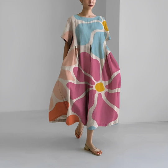 Amelia™ Cotton Bohemian Floral Dress