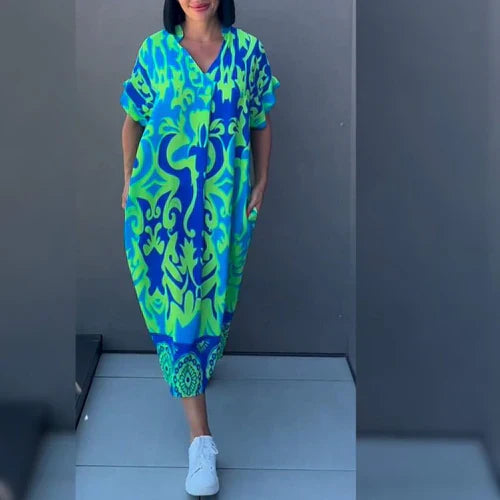 Elena™ Elegant Floral Dress for a Romantic and Sophisticated Look