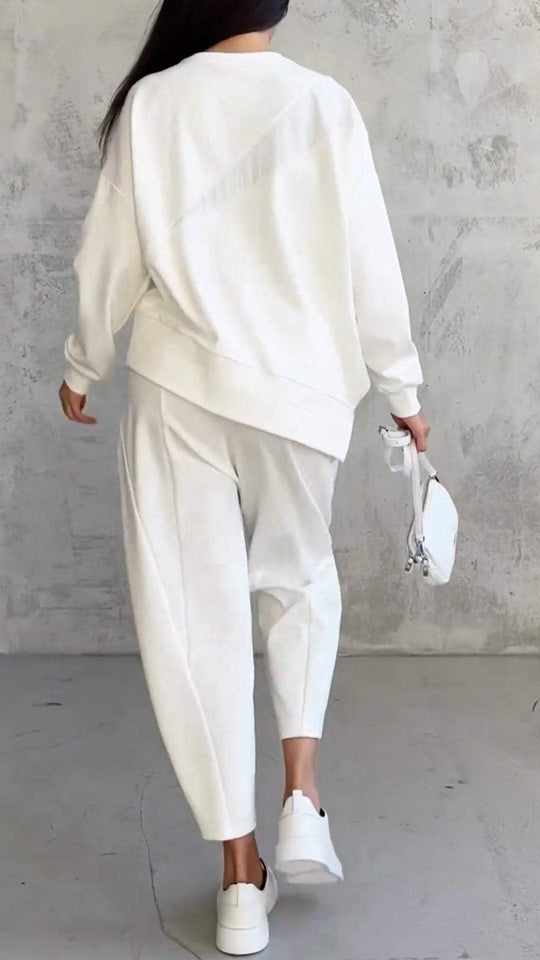 Floriana™ | Round Neck Long Sleeve Two Piece Set