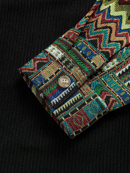 Laurent™ - Patchwork corduroy shirt