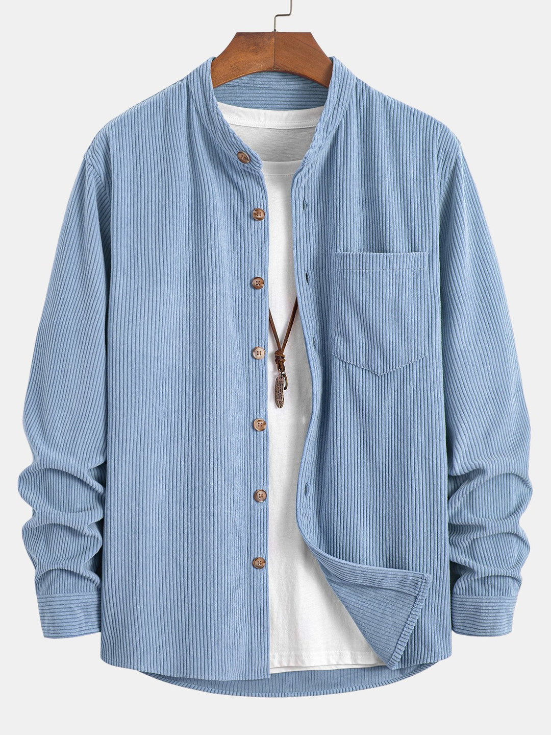Corduroy Slight browned collar shirt