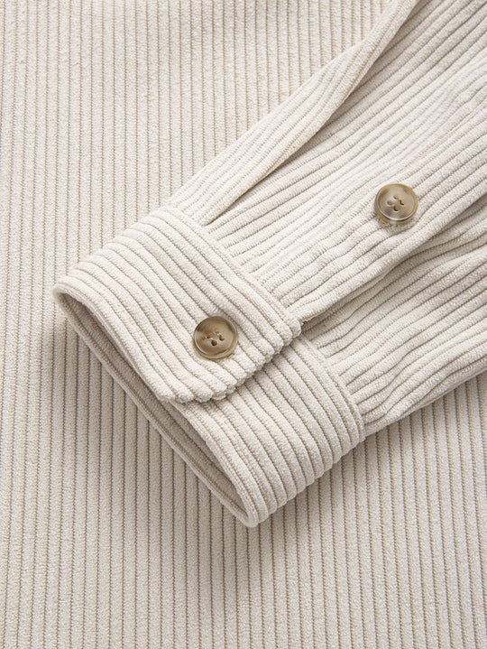 Corduroy shirt with double pocket